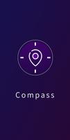Compass: east north west south الملصق