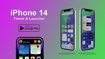 iphone 14 theme and launcher Cartaz