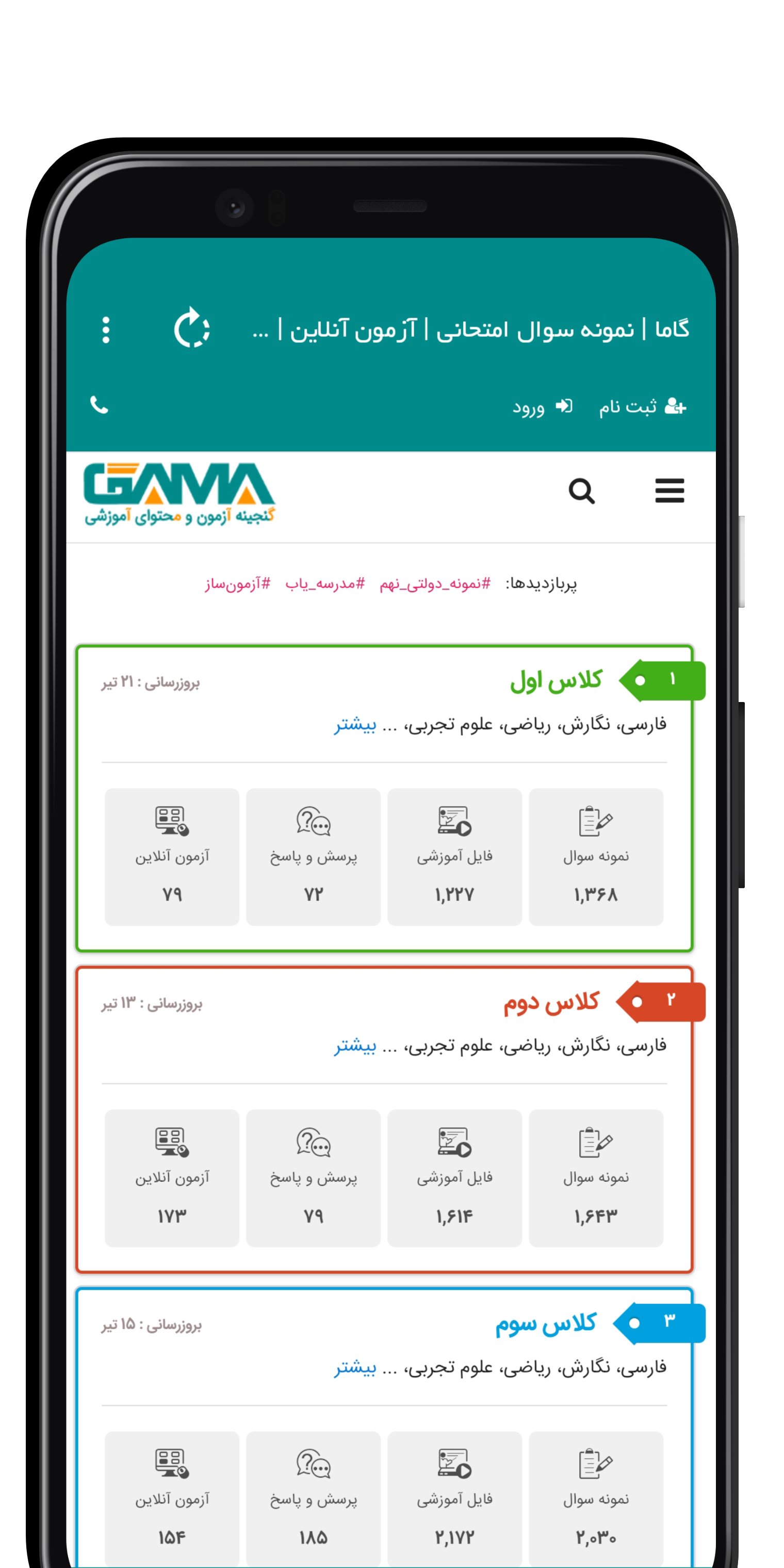 سوالات امتحانی گاما APK for Android Download