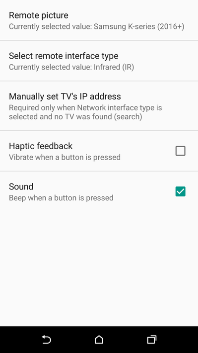 TV (Samsung) Remote Control screenshot 6
