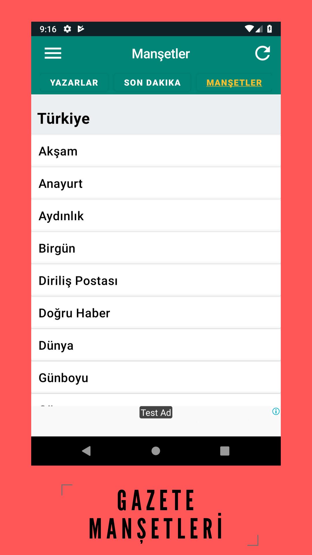 Köşe Yazarları, Haberler ve Gazete Manşetleri cho Android Tải về APK