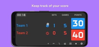 Padel scoreboard الملصق