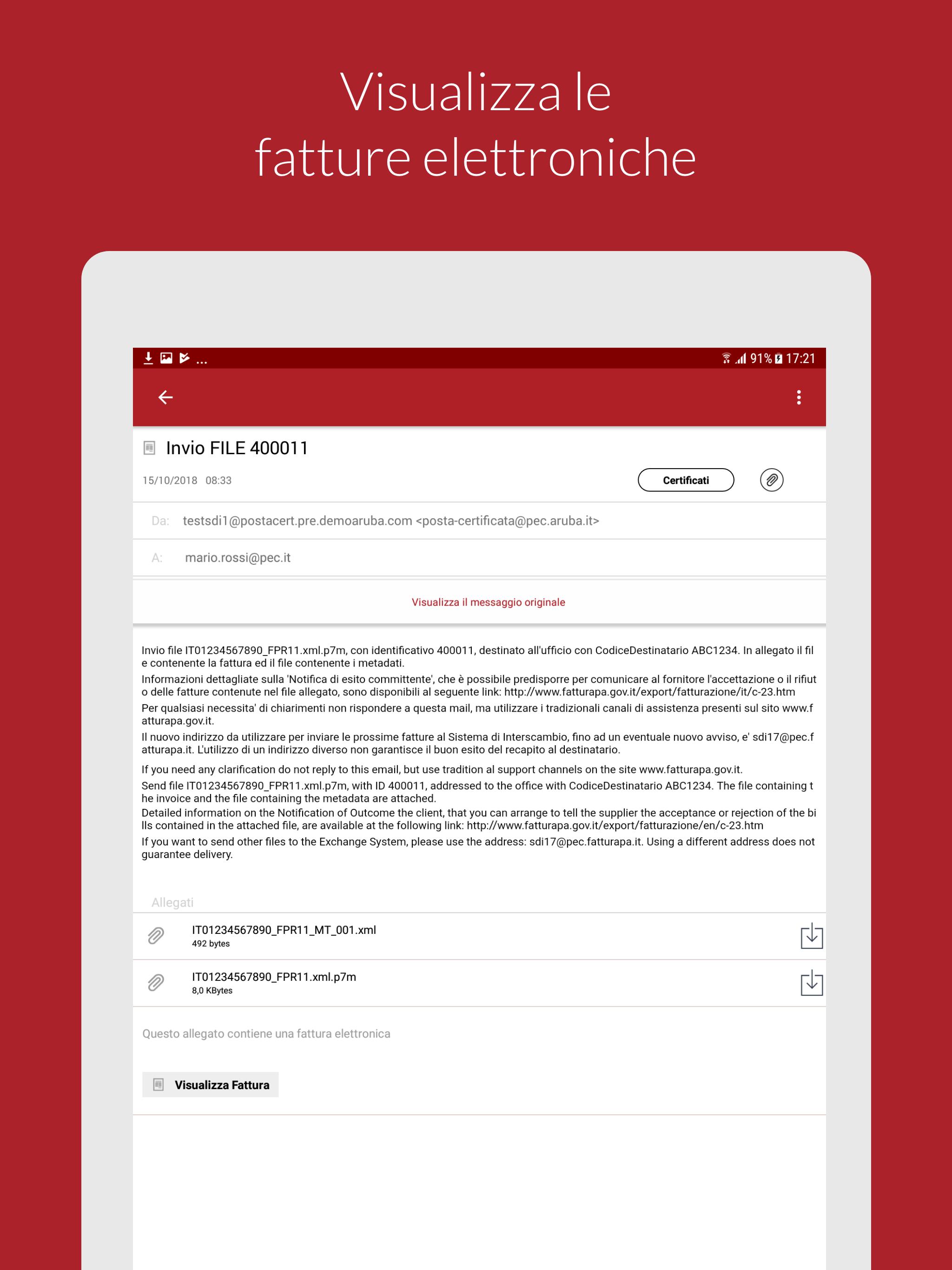 APPLICAZIONE ARUBA PEC SCARICARE