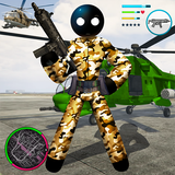Army Stickman US Rope Hero cou icône