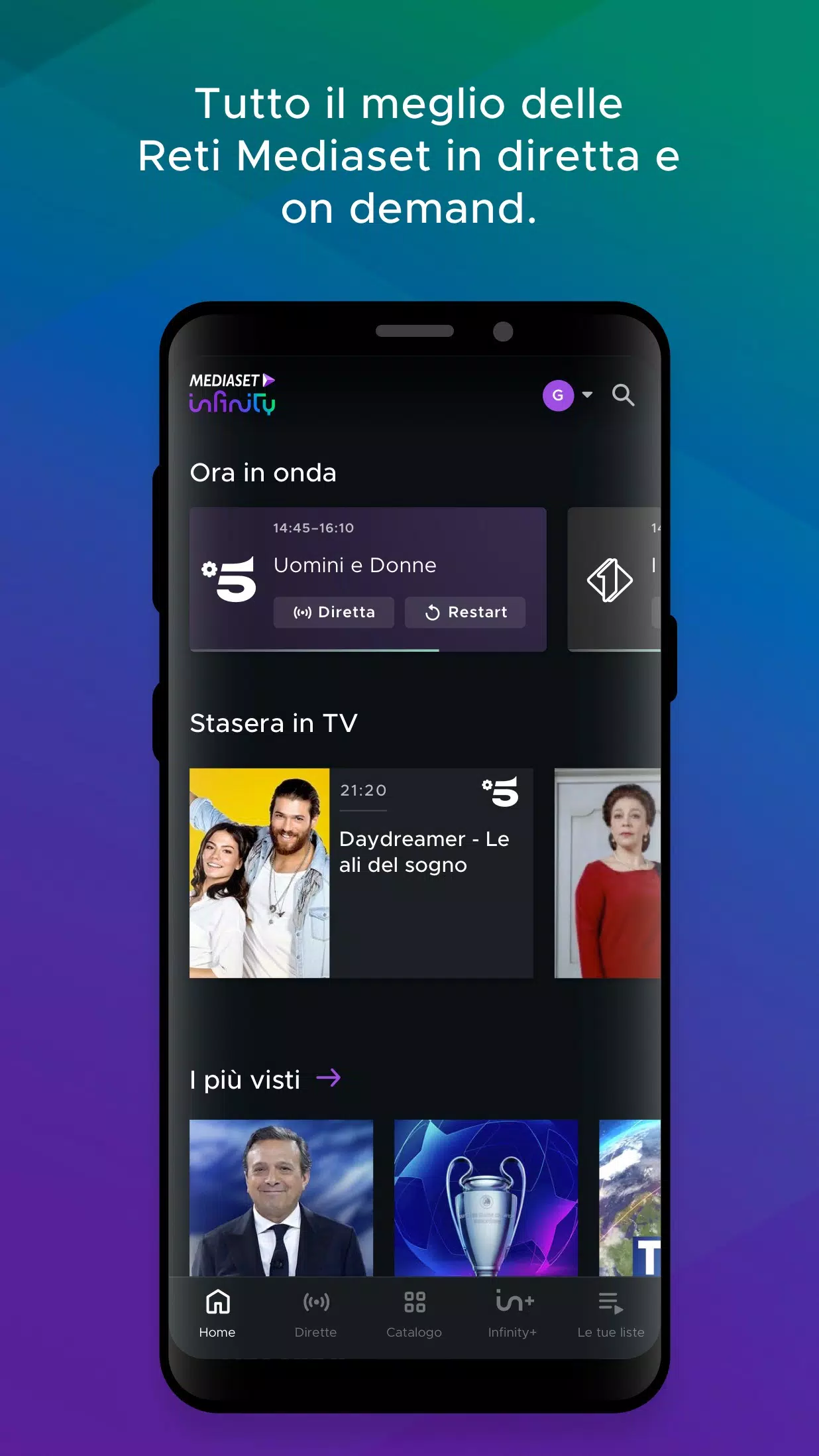 Descarga de APK de Mediaset Infinity TV para Android