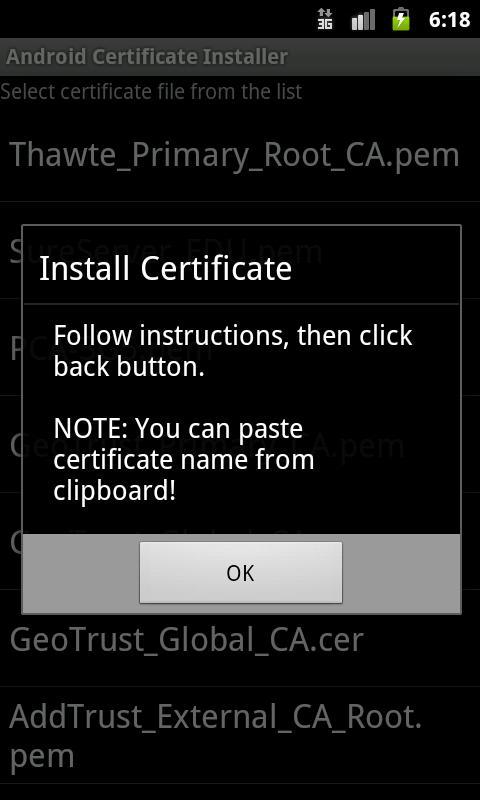 Install certs