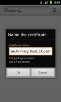 Certificate Installer imagem de tela 3