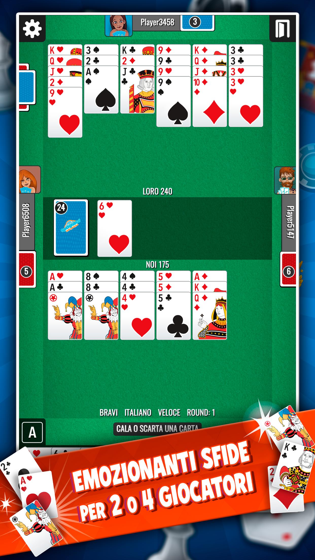 GIOCO CARTE BURRACO DA SCARICA