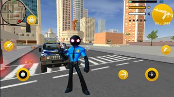 Police Stickman Rope Hero Strange Crime imagem de tela 3