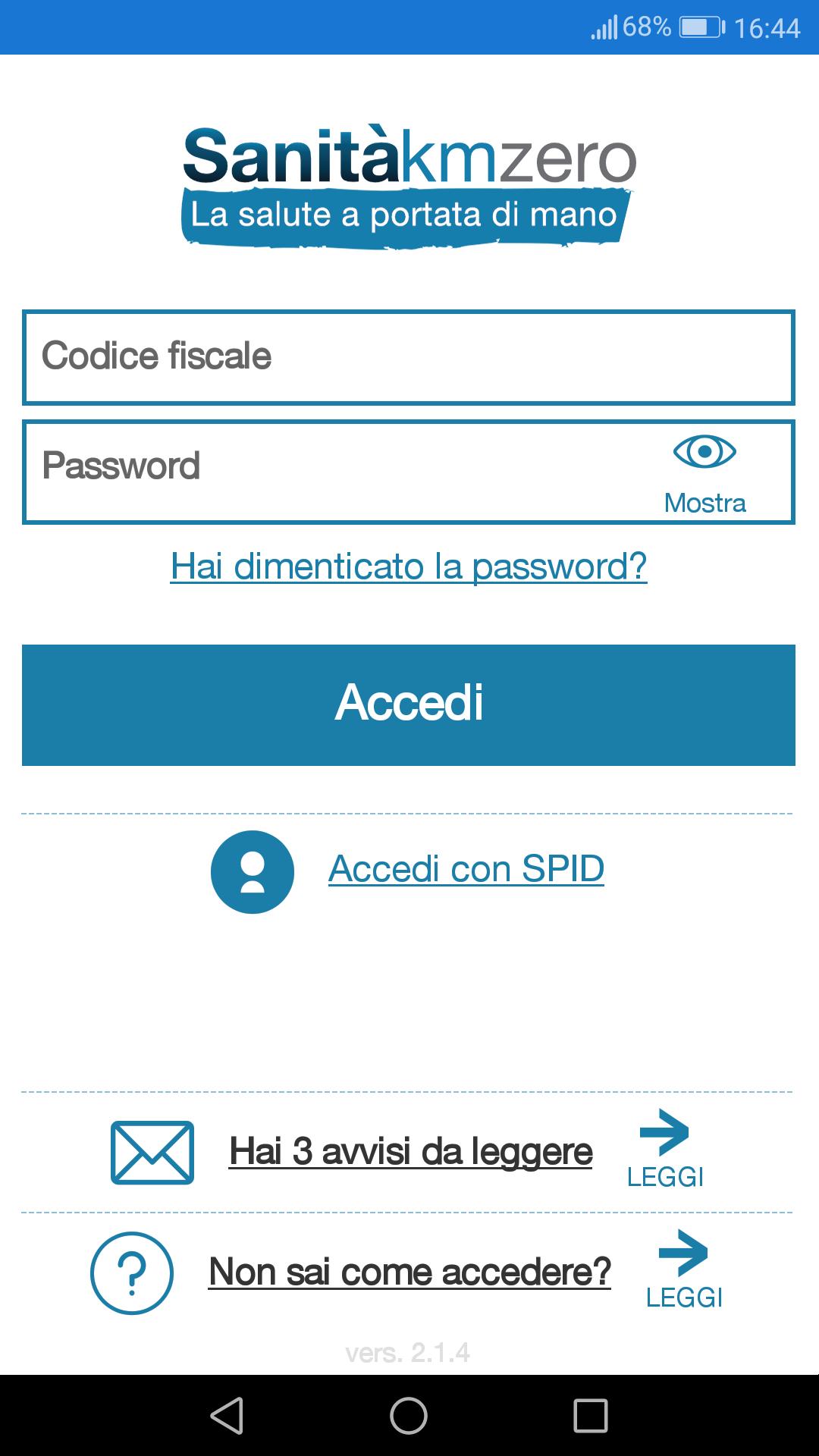 scarica app sanita km zero