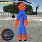 Stickman Spider Rope Hero Gangstar Crime آئیکن