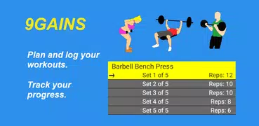 9Gains: Workout Plan & Tracker