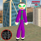 Joker Stickman Rope Hero Ganagster World иконка