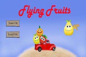 Flying фрукты постер