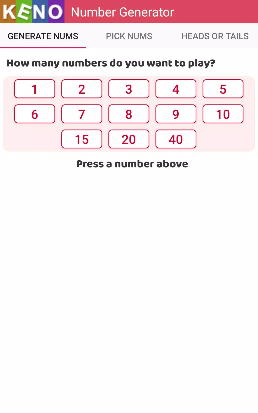 KENO Number Generator APK for Android Download