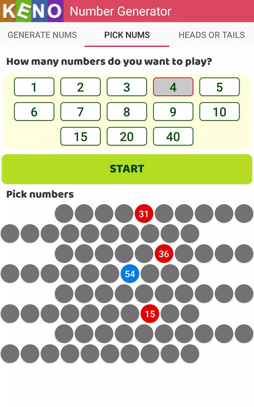 KENO Number Generator APK for Android Download