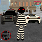 Jailbreak Stickman Rope Hero Gangstar Crime icône