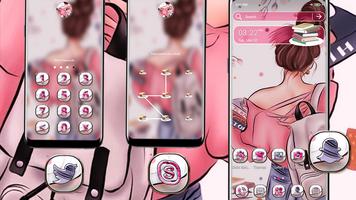 Anime College Girl Theme ภาพหน้าจอ 1