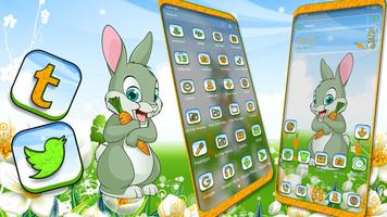 Cute Rabbit Theme постер