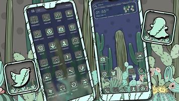 Flora Cactus Theme الملصق
