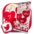 Love Heart Red Theme icône