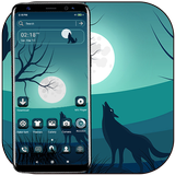Full Moon Wolf Theme أيقونة