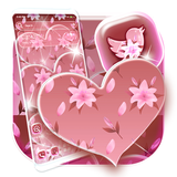 Pink Flower Heart Theme