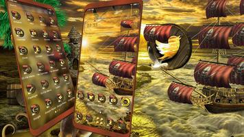 Pirate War Ship Theme plakat