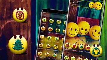 Smiley Emoji Launcher Theme الملصق