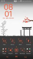 Sakura Orange : Xperia Theme Affiche