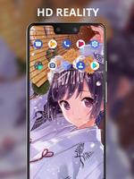 Japanese style umbrella girl live wallpaper captura de pantalla 2