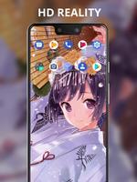 Japanese style umbrella girl live wallpaper screenshot 2