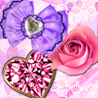 +HOMEアイコン Flower・Heart・Ribbon icono