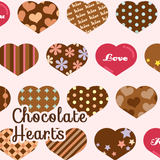 Chocolate Hearts Wallpaper أيقونة