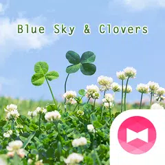 download Blue Sky & Clovers Theme XAPK