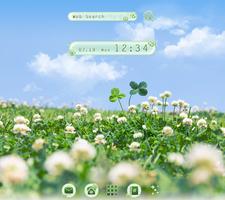 Blue Sky & Clovers Theme Affiche