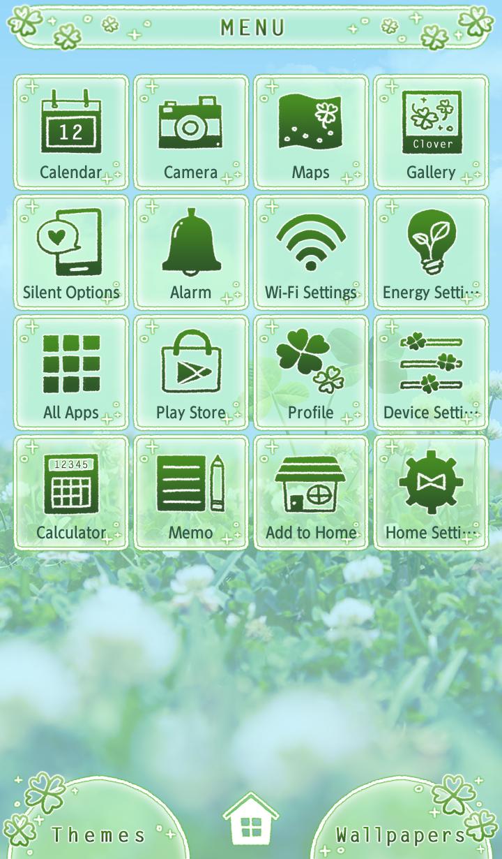 Android 用の かわいい壁紙アイコン クローバーと青空 無料 Apk を