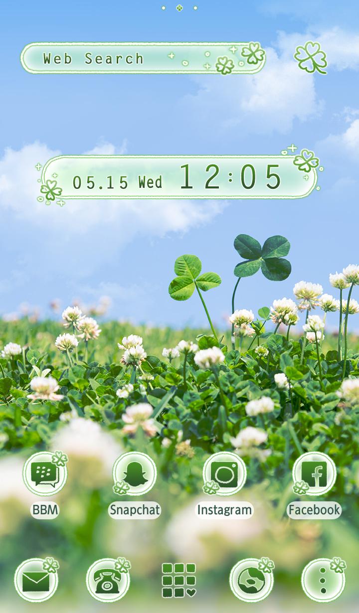 Android 用の かわいい壁紙アイコン クローバーと青空 無料 Apk をダウンロード