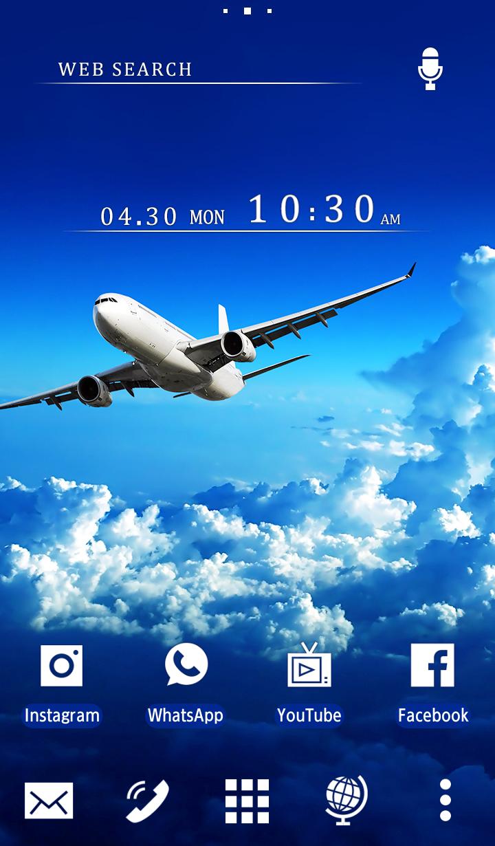 Android 用の スタイリッシュ壁紙アイコン 青空と飛行機 無料 Apk をダウンロード