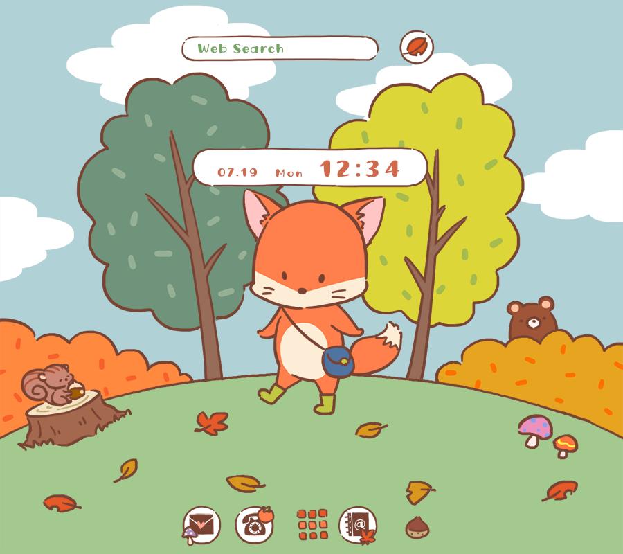 Android 用の かわいい壁紙アイコン 秋の森のきつね 無料 Apk をダウンロード