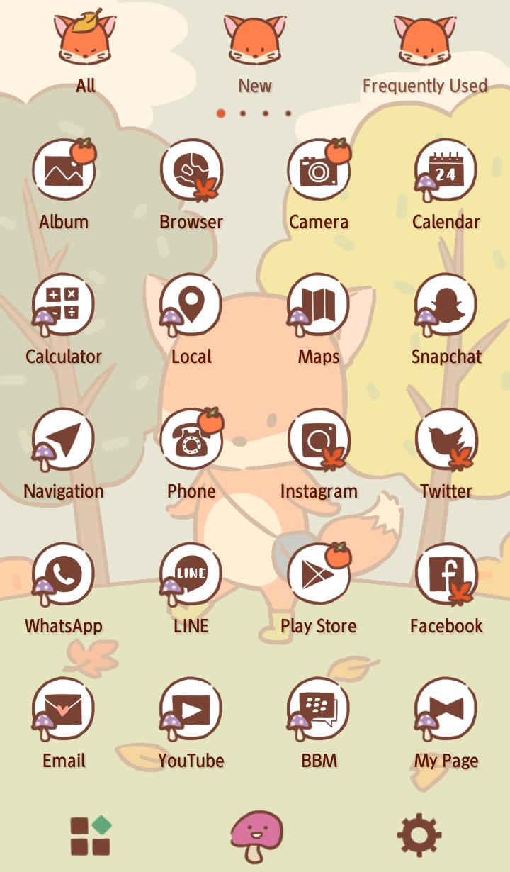 Android 用の かわいい壁紙アイコン 秋の森のきつね 無料 Apk をダウンロード