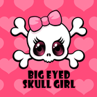 Big Eyed Skull Girl Zeichen