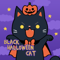 Black Halloween Cat +HOME