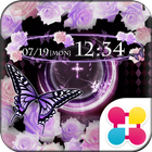 蝶と薔薇の壁紙きせかえ　Butterfly & Rose biểu tượng