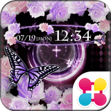 蝶と薔薇の壁紙きせかえ　Butterfly & Rose biểu tượng