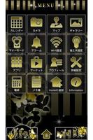 ゴールドローズと蝶の壁紙きせかえ　Gold Krone captura de pantalla 1