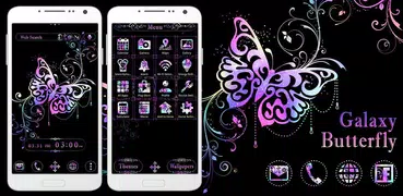 Galaxy Butterfly Tema +HOME