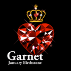 Garnet - January Birthstone আইকন