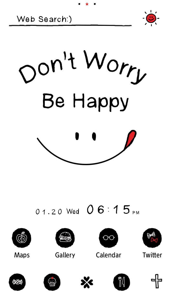 Android 用の シンプル壁紙 Don T Worry Be Happy Apk をダウンロード