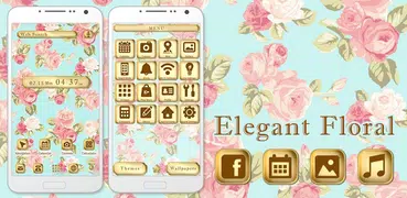 -Elegant Floral-着せ替えアプリ